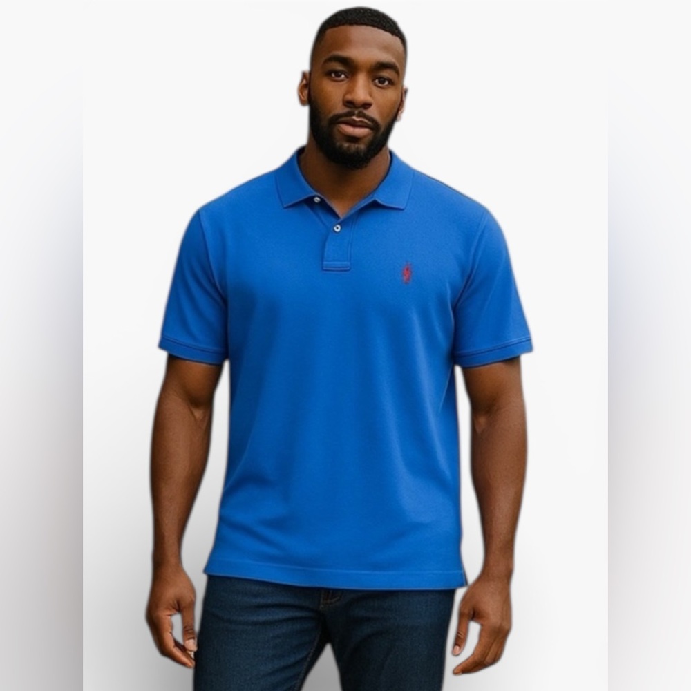 Polo Ralph Lauren Short Sleeve Golf Shirt Size Medium Blue